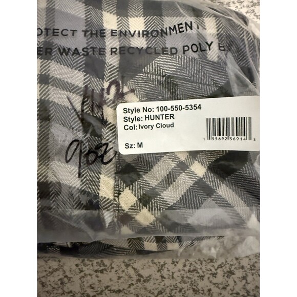 Rails Womens Hunter Plaid Button Down Shirt Black Ivory Flannel Rayon NWT MEDIUM - Picture 8 of 8